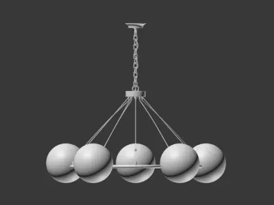Surface To Air 5 Light Chandelier 3D model