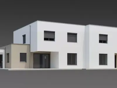 Modern Duplex Residence 3D model
