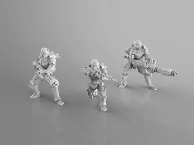 Eternal Skytrooper Weapons Team 3D print model