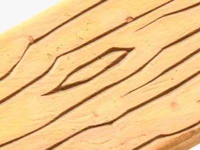 Cartoon Wood Planks 3D model