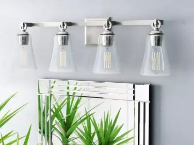 Lecompton 4 - Light Dimmable Vanity Light - 3 Colour Free 3D model