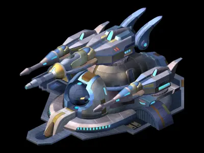 Spaceship - guardian turret 04 3D model