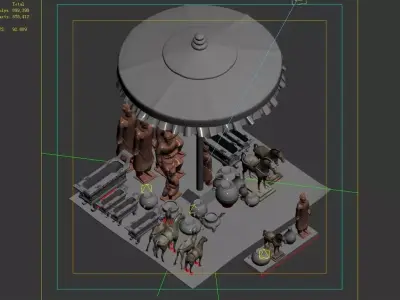 Accessories - Earthenware Pottery - Ceramic Stand 036 3D model
