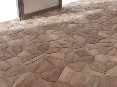 Floor Stone 03 - PBR - 4K - PNG - Seamless Texture