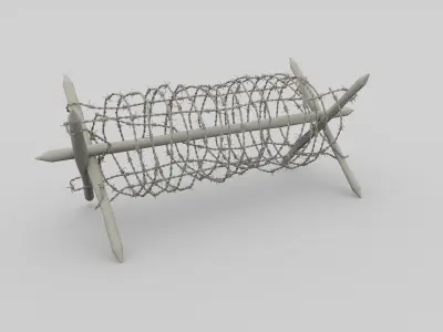Barb Wire Obstacle 3D model