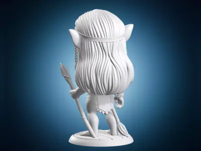 Chibi Navi Warrior Avatar Inspired Miniature 3D print model