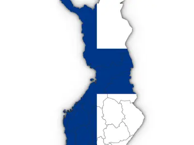 3d Political Map of Finland 3D model