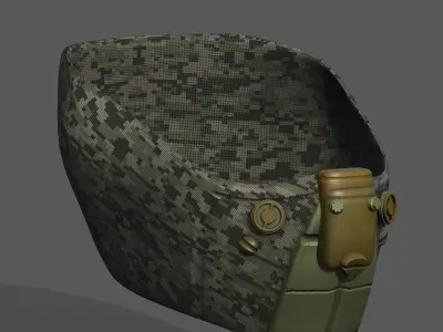 Gas mask respirator scifi futuristic 3d  Low-poly 3D model order