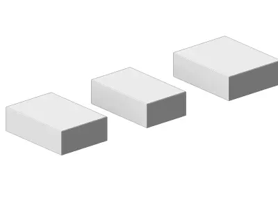 Concrete Block Step Set 50 cm 3 Model 50 30 15 50 35 15 50 40 15 3D model