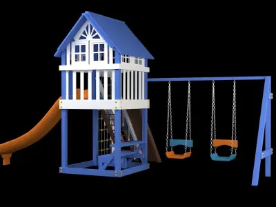 Slide Climber Playground  3D model