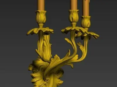 vintage wall lamp 7 Low-poly 3D model