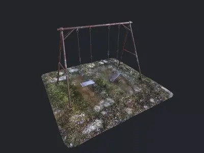 Old Swing pbr Low-poly 3D model