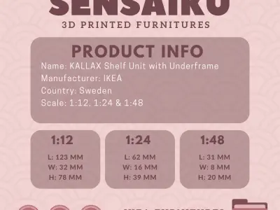 KALLAX Shelf 4x2 with Underframe Doors IKEA 3D Print 3D print model