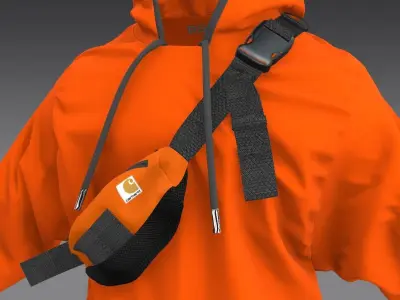 Skater Outfit Low-poly 3D model