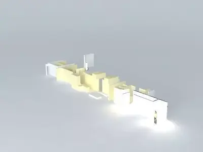 130f3d building with light shining Free 3D model