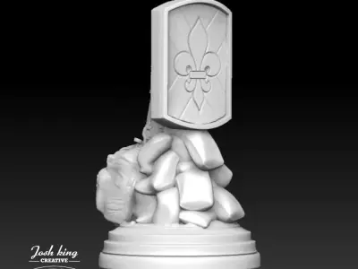 256 Infantry Desktop Monument 3D print model