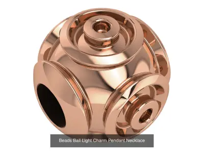 10 Light Charm Pendant Necklace 3D Model Pack