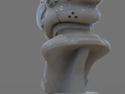 Astronaut Girl Bust 3D print model