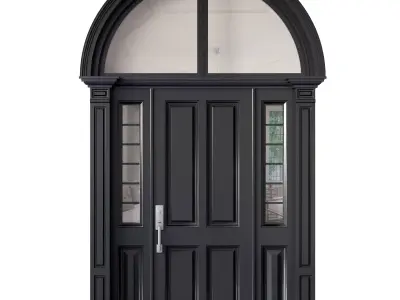 Classic Arched Entrance Door No14 A 3D model