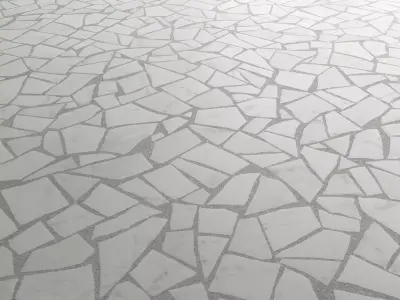 Floor Mosaic Crackle Marble on Graphite 05 Texture