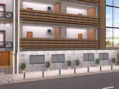 immeuble 8 etages 3D model