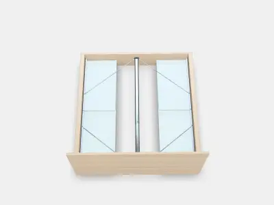 MALM Bed frame high w 4 storage boxes 25 Low-poly 3D model