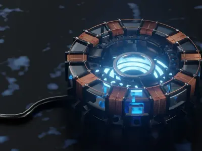 Iron Man Arc Reactor  Low-poly 3D model