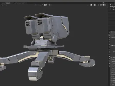 scifi-model560 scifi heavy weapon 3D model