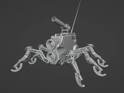 SpiderRobot Low-poly 3D model