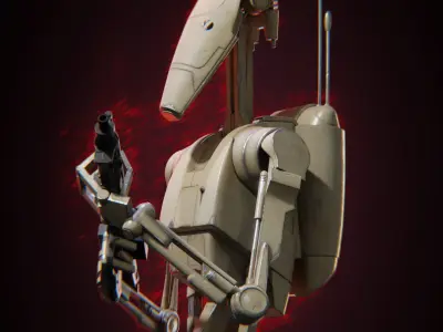 B1 Battle Droid Low-poly 3D model