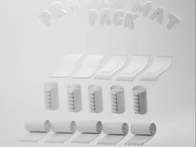 Cute Stylized  Islamic Prayer Mats - Carpets 3D model