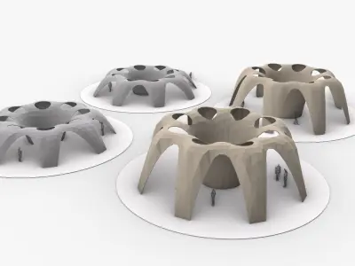 spider Vaults Pavilions 3D model