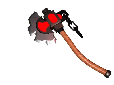 Glowing Fantasy Sci-Fi Hammer Weapon 3D Model Low-poly 3D model