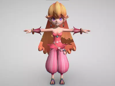 Primm - 2 Skins Included - Secret Of Mana - Cute Anime Girl Low-poly 3D model