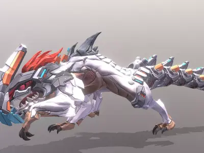 CYBORG LIZARD Fast Walk Fbx Png 3D model