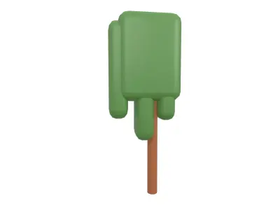 Cartoon Tree v5 002 Low-poly 3D model