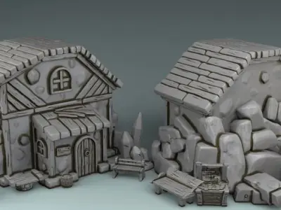 House in the rock 3D print model