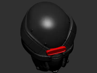 helmet high poly sculpt 3d printable ver 7 3D model 3D model