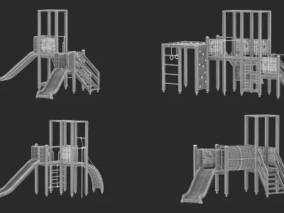 186 Playground Outdoor Lappset Collection 3D model