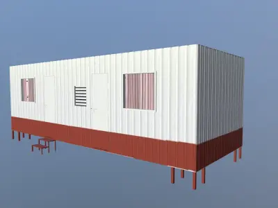 Portable Cabins Low-poly 3D model