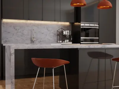 Modern Kitchen 3D model