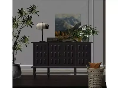 Vintage Home Furnishings Low-poly 3D model