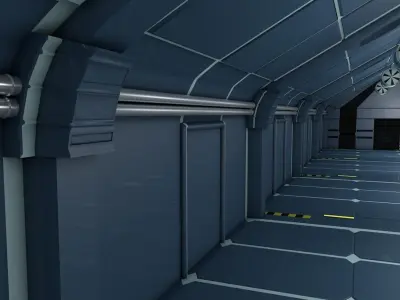 scifi warehouse 3D model