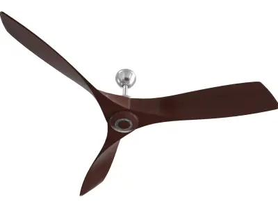  3D Wooden Ceiling Fan 3D model