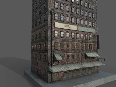 7-10 Old New york buildings Garage 1930 3D model