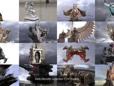 Deity Monolith Collection 1 3D Model Pack