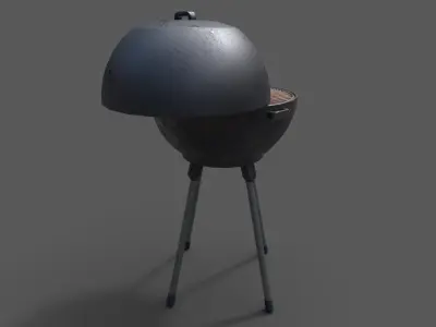BBQ grill pbr ready 3D model