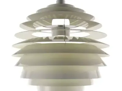 Modern White Paper Lamp 3D model