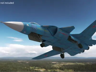  Sukhoi Su 47 Berkut Russian Supersonic Jet Fighter Rigged 