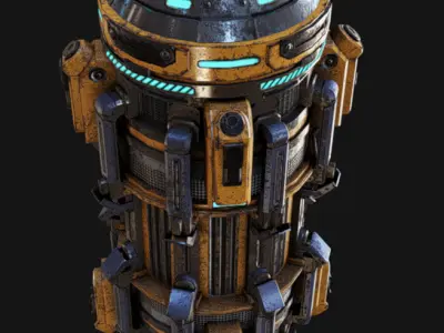 Battery 01 Low-poly 3D model